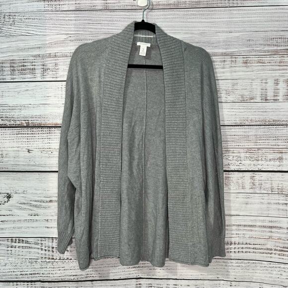 Chicos 3 XL Open Cardigan Dolman Sleeves Metallic Knit Rabbit Hair - Picture 3 of 10